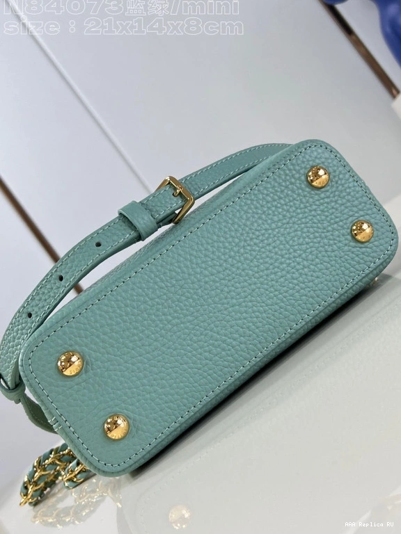 Aaa replica ru VUITTON MINI-22*12*8CM LOUIS CAPUCINES 0814